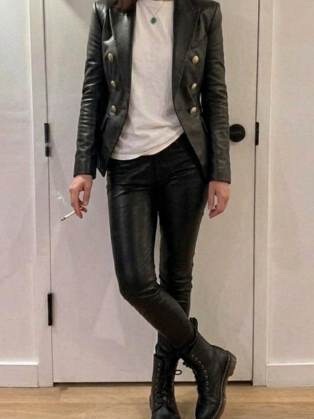 J Brand L8001 Skinny Lamb Leather Pants Size 27 Black